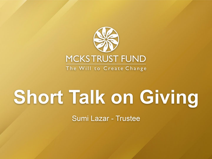 Short Talk on Giving